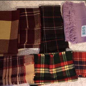 Collections of 9 Women's Winter Scarves | Vintage + 100% Wool